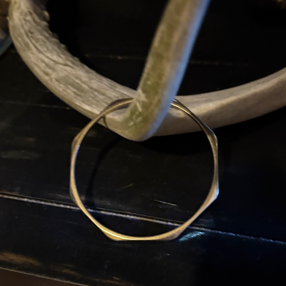 Monet Vintage Octagon Gold-toned Bangle Bracelet